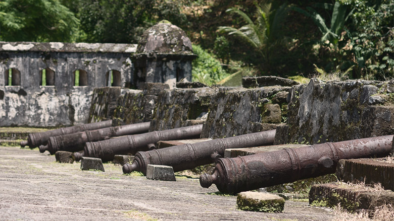 panama canal cruises fort portobelo ruins, colon, panama